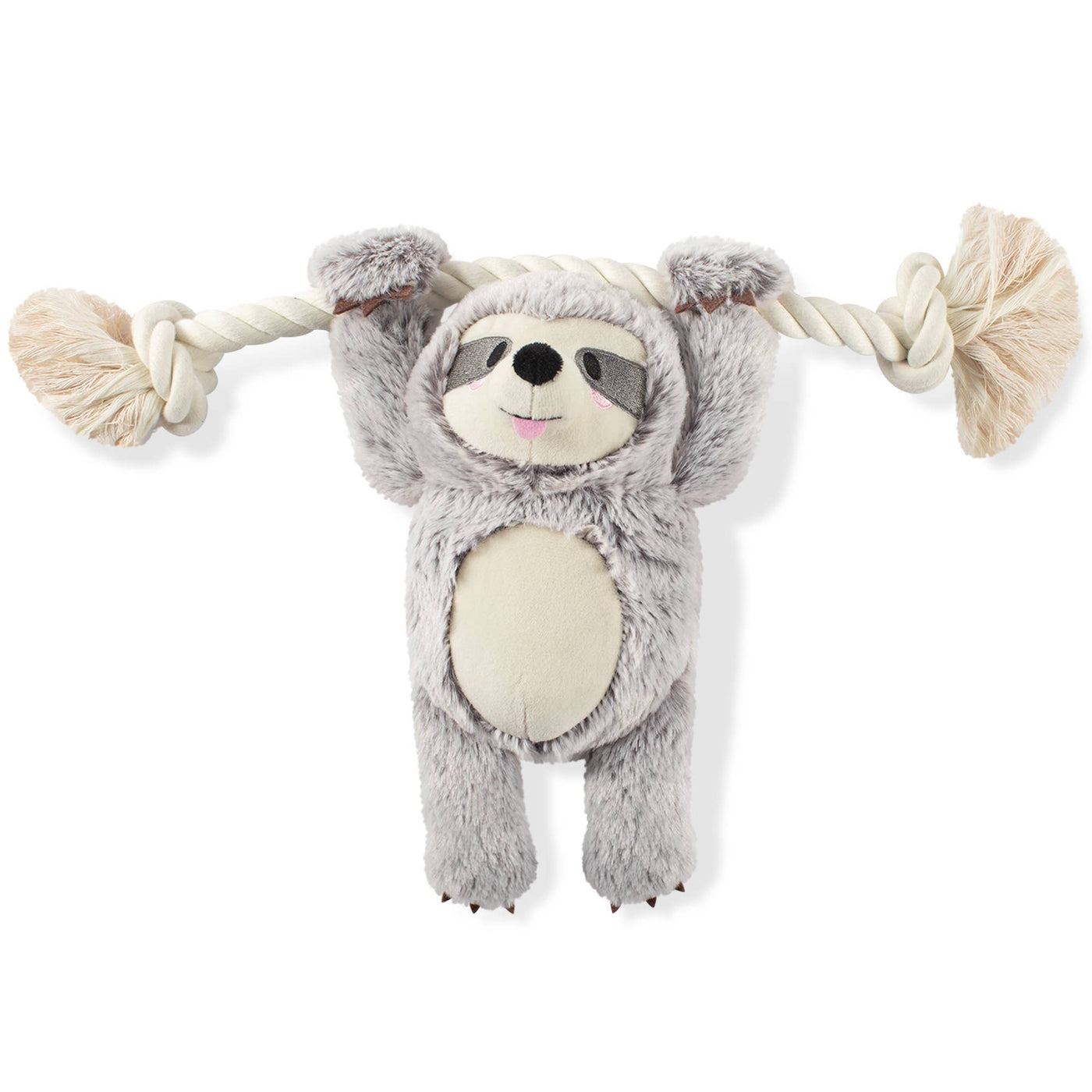 Fringe Girlie Sloth on a Rope Dog Toy *
