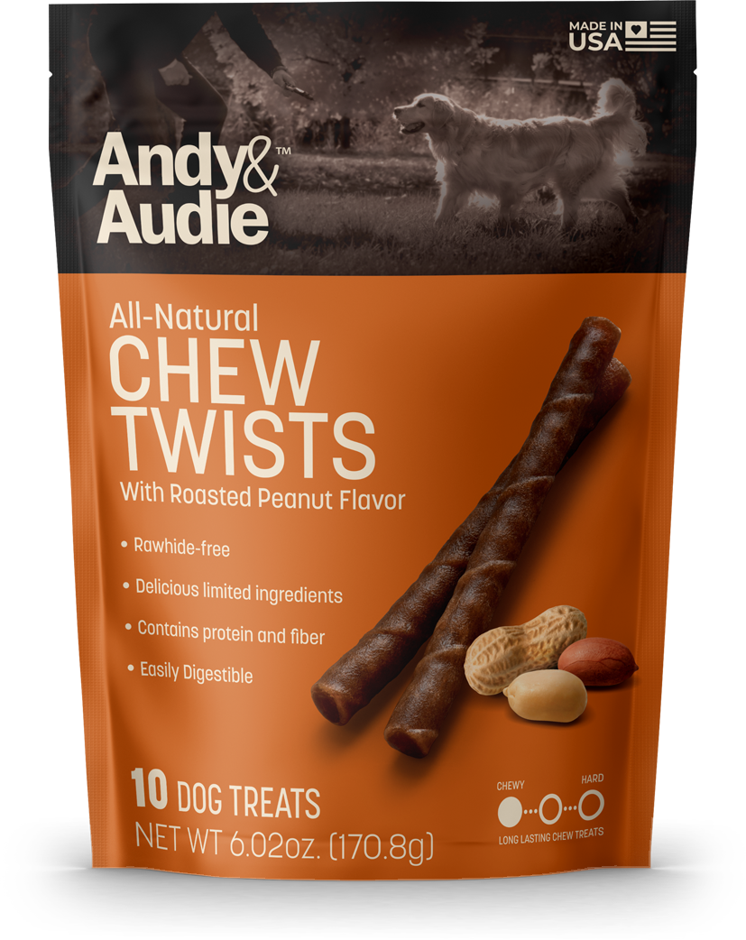 Andy & Audie Dog Chews - Long Lasting Twists 10ct