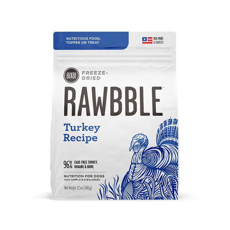 Bixbi Rawbble Freeze Dried Dog Food - Turkey *