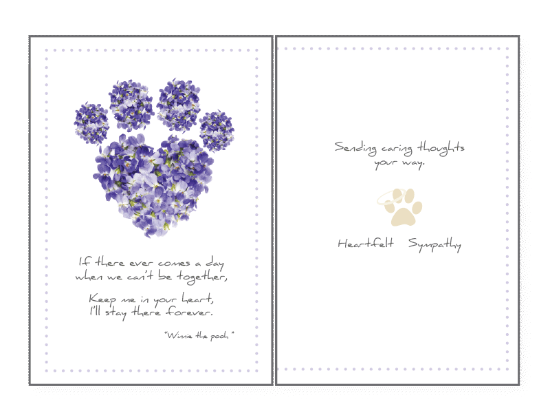 Dog Speak Sympathy Cards *