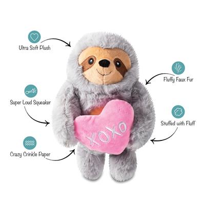 Fringe Plush Dog Toy - Hugs & Kisses Sloth