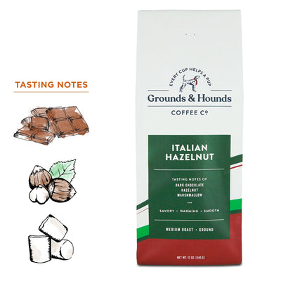 Grounds & Hounds Ground Coffee - Italian Hazelnut Blend *