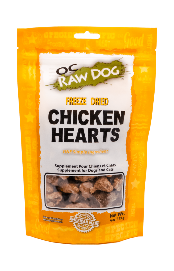 OC Raw Dog Freeze Dried Treats - Chicken Hearts *