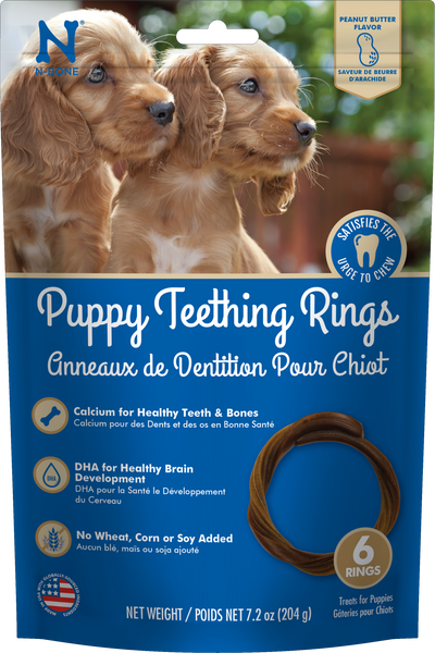 N-Bone Teething Ring Peanut Butter 6pk *