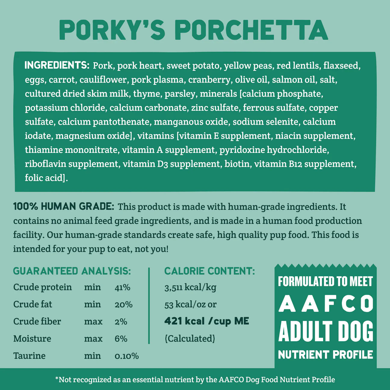 A Pup Above Cubies - Grain Free Porky's Porchetta