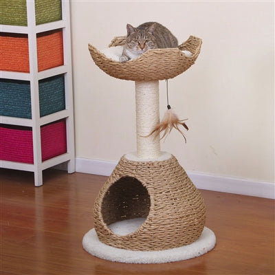 PetPals Catry 2-Level Walkup Cat Hut Condo *