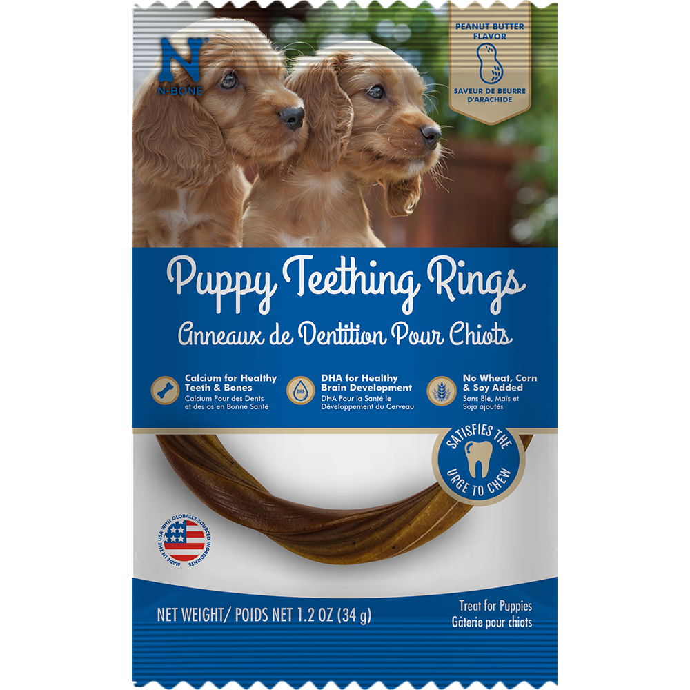 N-Bone Teething Ring Peanut Butter 1pk *