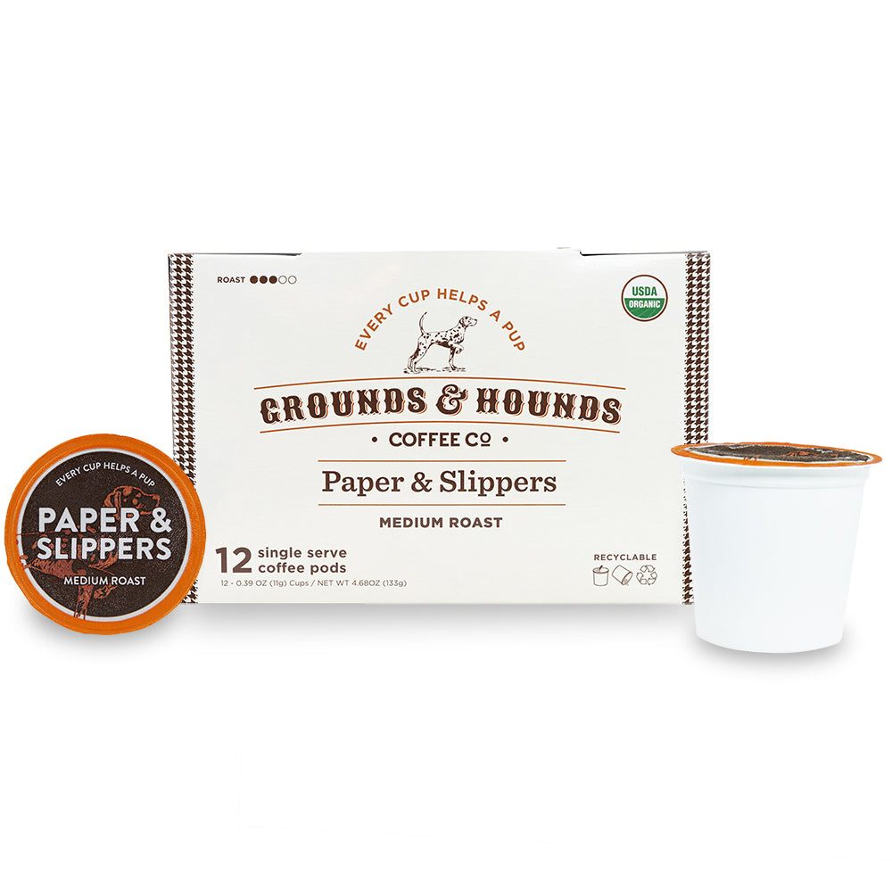 Grounds & Hounds Coffee Pods - Paper & Slippers Blend *