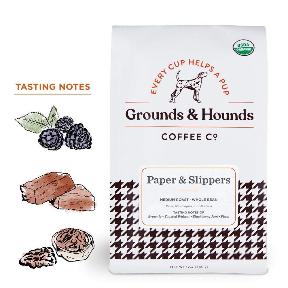 Grounds & Hounds Ground Coffee - Paper & Slippers Blend *