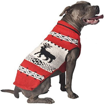 Chilly Dog Red Deer Shawl Sweater *