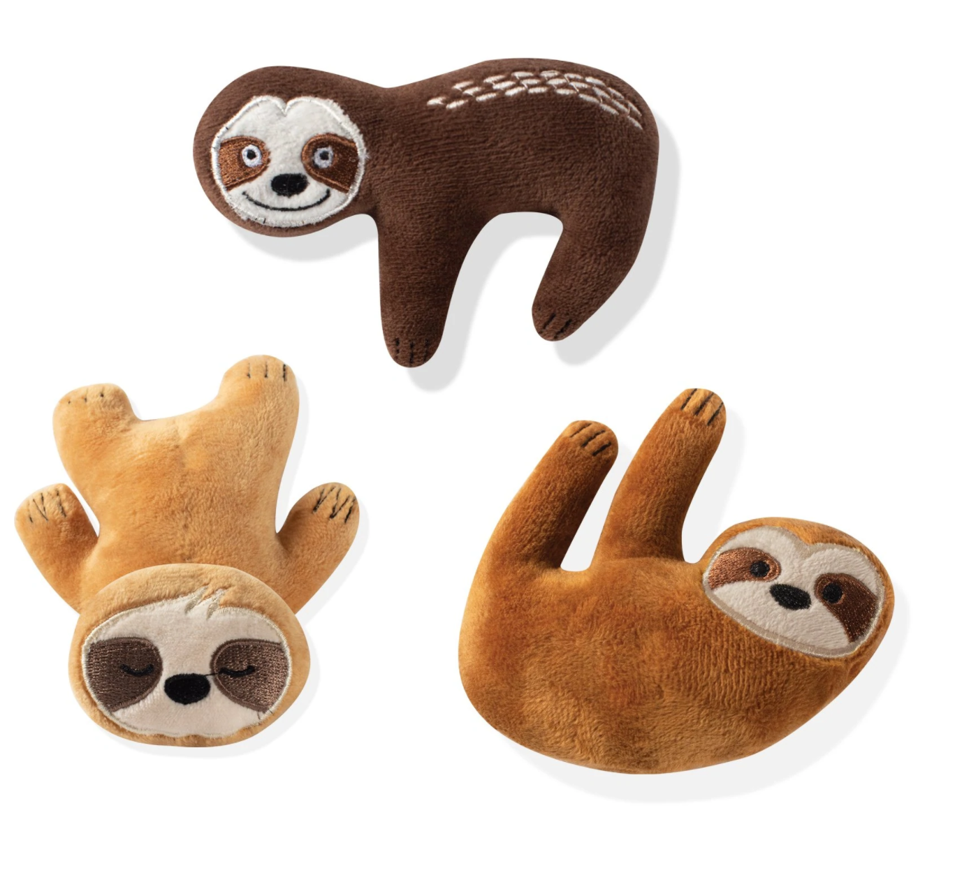 Fringe 3 Piece Plush Dog Toy Set - Basic Sloths