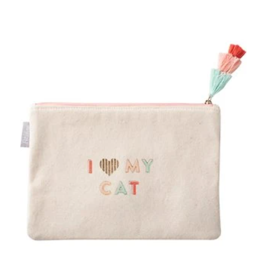 Fringe I Love My Cat Canvas Pouch *