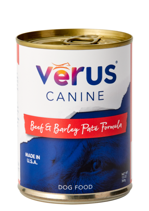 Verus Canned Dog Food - Beef & Barley Pate *