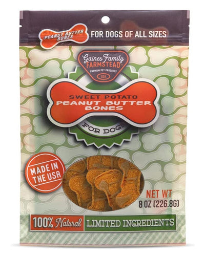 Gaines Sweet Potato Bones - Peanut Butter Coated *