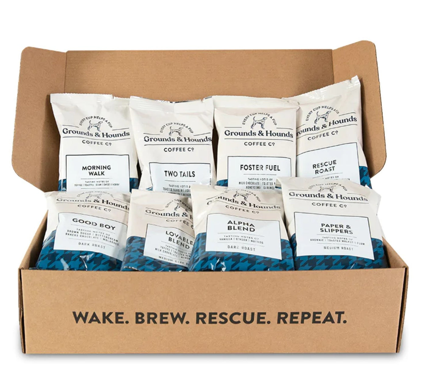 Grounds & Hounds Ground Coffee - 8 Blend Sample Kit *