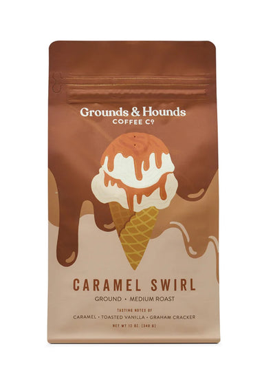 Grounds & Hounds Ground Coffee - Caramel Swirl *