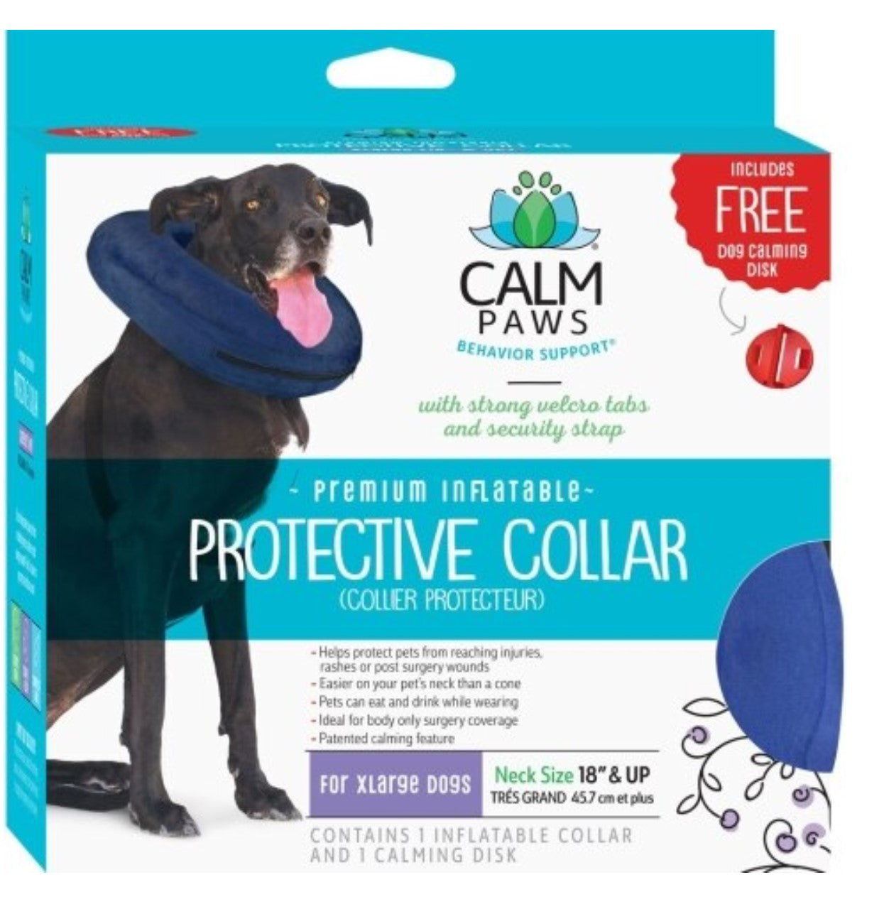 Calm Paws Inflatable Collar w/Calming Disk *