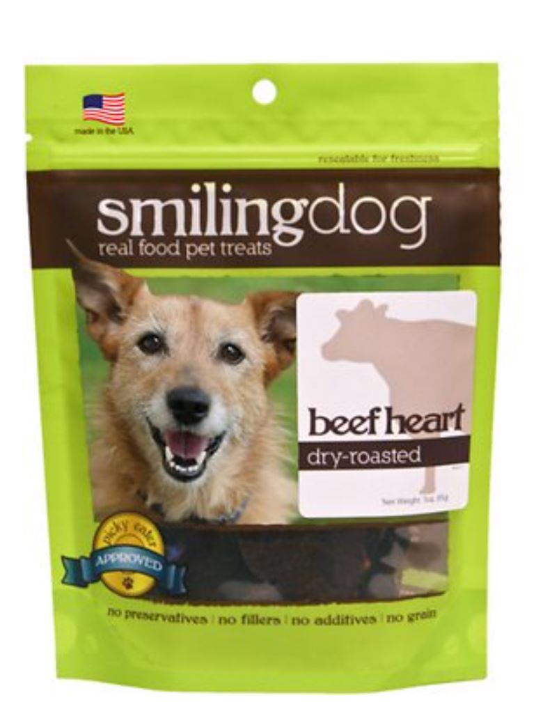 Herbsmith Smiling Dog Dry Roasted Beef Heart Treats *