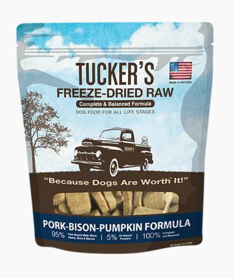 Tucker's Freeze Dried Raw Dog Food - Pork, Bison & Pumpkin *
