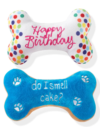 Fringe Birthday Bone Cookies Dog Toy *