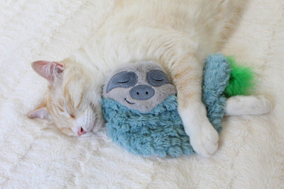 OH Purr Pillow Snoozin; Sloth Plush Cat Toy *