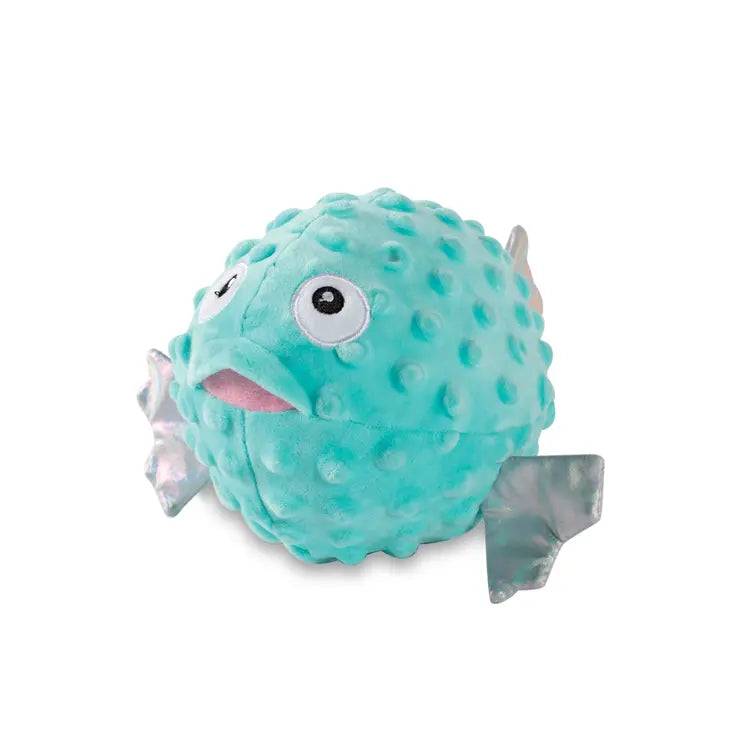 Fringe Plush Dog Toy - Puffed Up Puffer Fish
