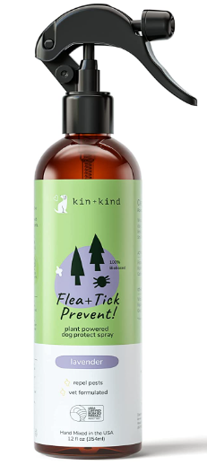Kin+Kind Natural Flea & Tick Plant-Based Lavender Repel Spray *
