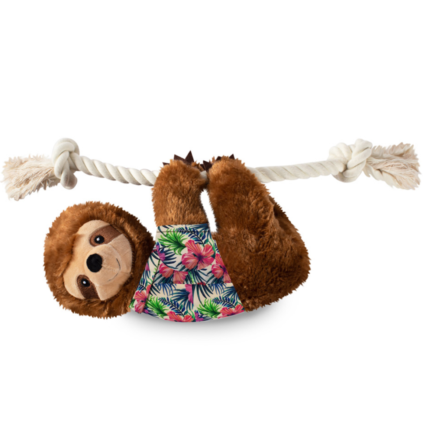 Fringe Plush Dog Toy - Hangin' Around for Summer Sloth