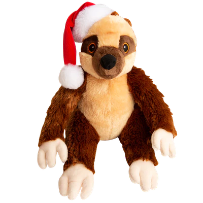 Snugarooz Holiday Dog Sasha The Sloth Santa Hat *